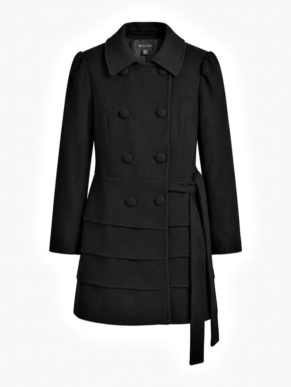 INC International Concepts Black Trench Coat Size XL Like New